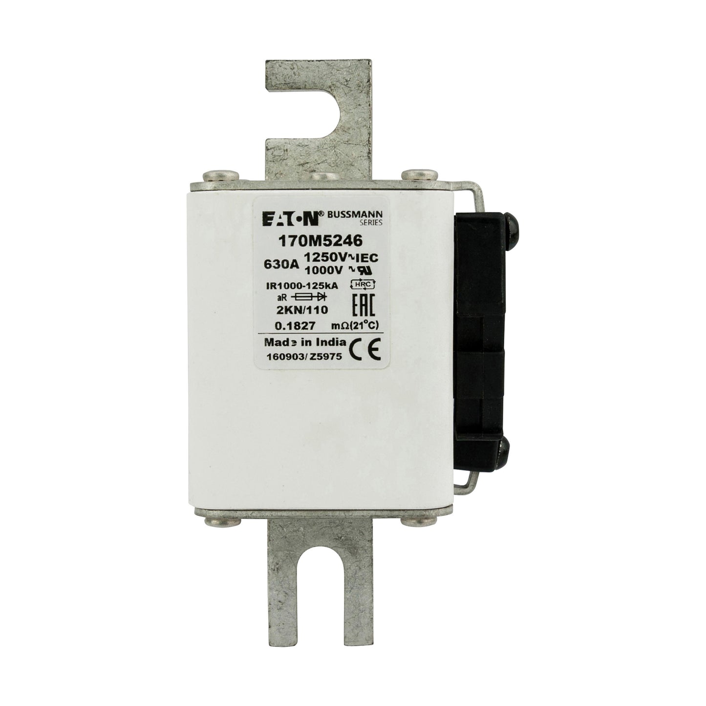 EATON 170M5246 Model code: FUSE 630A 1250V 2KN/110 AR CU