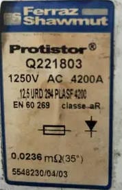 Ferraz Shawmut 125URD294PLASF4200 Q221803 Fuses