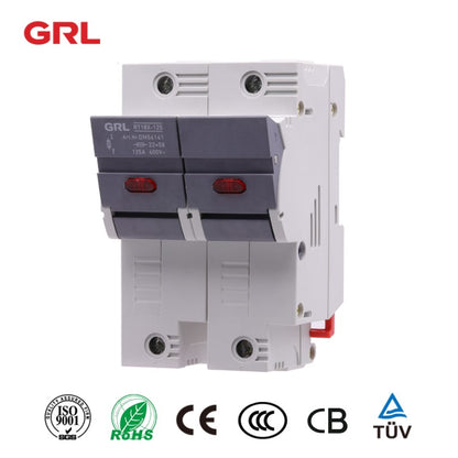 GRL RT18-125-2P fuse size 22*58 din rail mount fuse holder