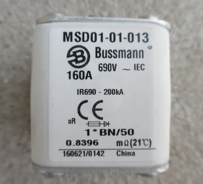 Fusibles Bussmann MSD01-01-013 160A 690V (6 piezas)