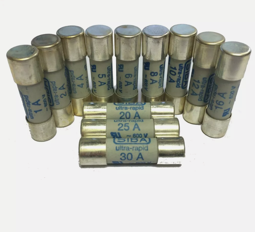 SIBA 6003305 30A 600Vac 10*38mm aR Fuses (10 Pieces)