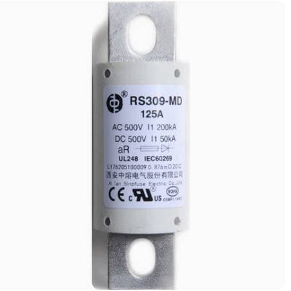 Fusibles SINOFUSE RS309-MD-125A 500VDC (10 piezas)