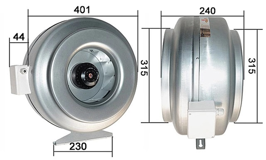 Kanalventilator CDF-315 (2 Stück)