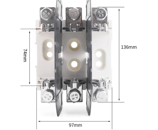 RT16-00 NT00 RT36-00 3P Fuse Base (3 Pieces)