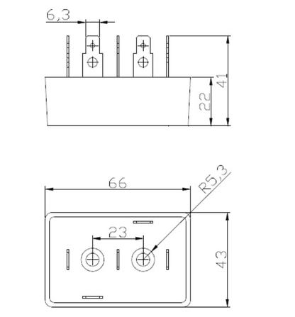 Gleichrichter-Steuermodul: MDS50-16X MDS50/16X 50A 1600V (3 Stück)