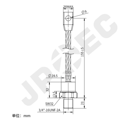 Rotating diode control tube: 300UR60A (5 Pieces)