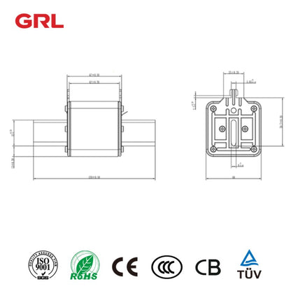 GRL Nh3 RT16-3 Hrc Keramik-Messerklingen-Sicherungseinsätze