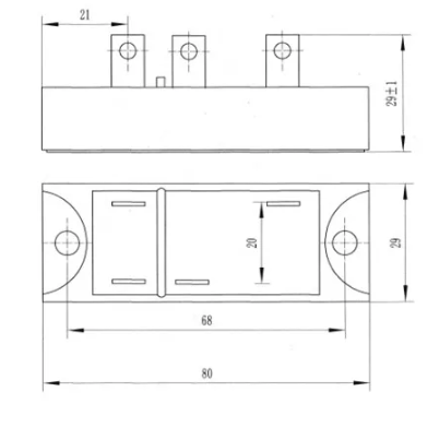 Módulo de control rectificador: MDQ30-8 MDQ30-10 30A (Dimensiones de montaje 68*29) (5 piezas)