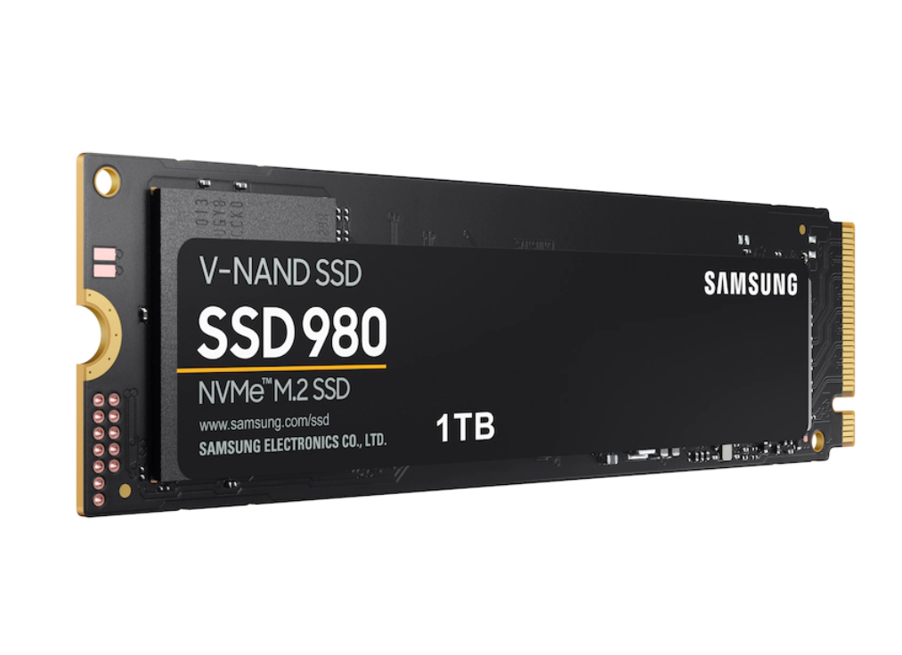 SAMSUNG 980 SSD 1TB PCle 3.0x4, NVMe M.2 2280, Unidad Interna de Estado Sólido, Almacenamiento para PC, Portátiles, Juegos y Más, Tecnología HMB, Turboescritura Inteligente, Velocidades de hasta 3500MB/s, MZ-V8V1T0B/AM