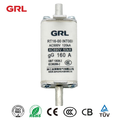 GRL NH00 RT16-00 Sicherungselement (150 Stück) / 160 A 3-Phasen-Trennschalter mit Sicherung DNH1-160/30G DN31001 (50 Stück)