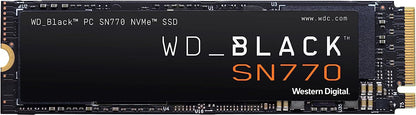 Western Digital WD_BLACK 1 TB SN770 NVMe internes Gaming-SSD-Solid-State-Laufwerk – Gen4 PCIe, M.2 2280, bis zu 5.150 MB/s – WDS100T3X0E