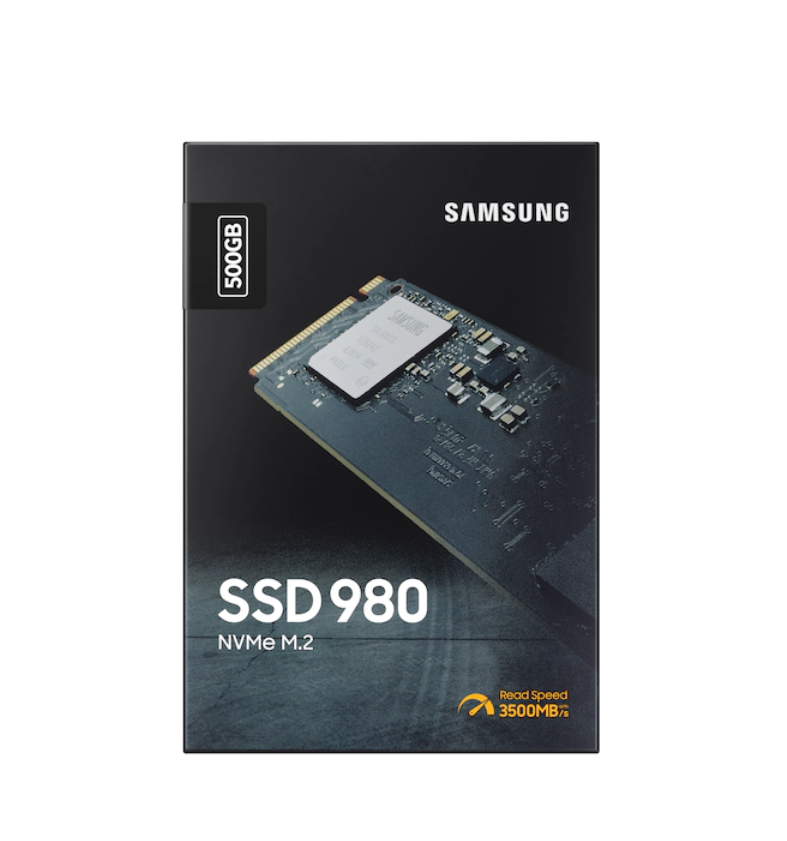 SAMSUNG 980 SSD 500GB PCle 3.0x4, NVMe M.2 2280, Unidad Interna de Estado Sólido, Almacenamiento para PC, Portátiles, Juegos y Más, Tecnología HMB, Turboescritura Inteligente, Velocidades de hasta 3500MB/s, MZ-V8V500B/AM