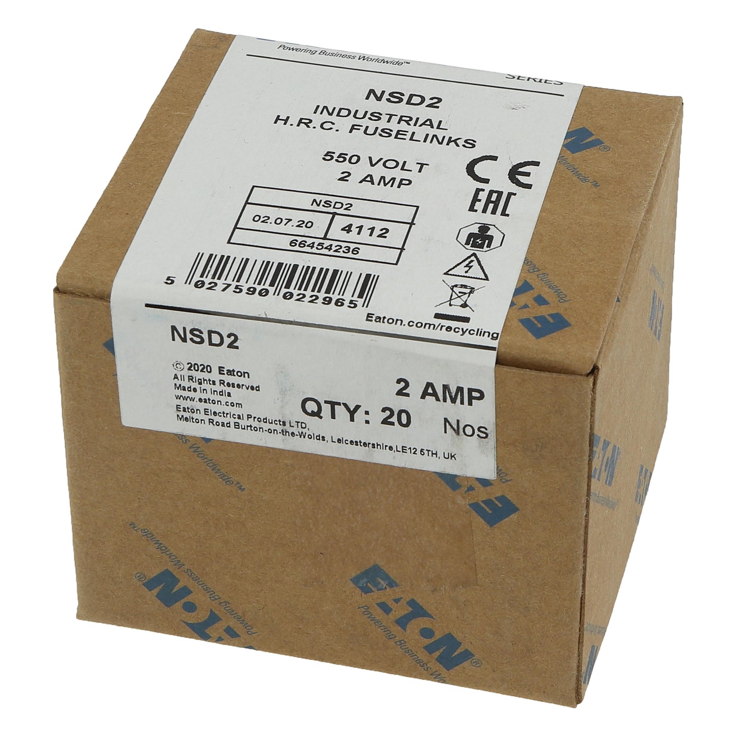 Bussmann NSD2 2A 550V gG BS88 Fuses