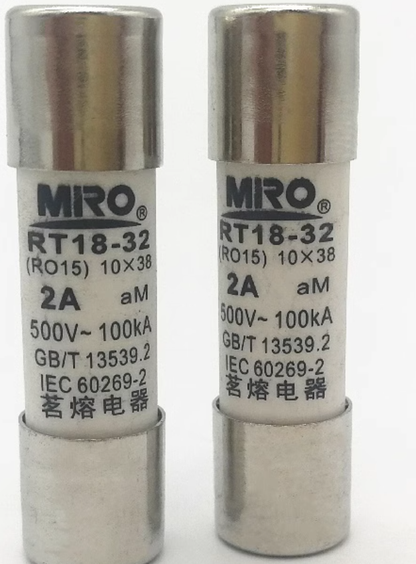 MRO RO15 RT18-32 1A 500V aM 10*38 Sicherungen (12 Stück)