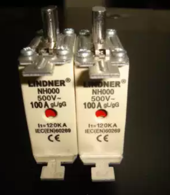 Lindner 63A 500V NH00 Series Fast-Acting Ceramic Fuses (NHC00, NH000)