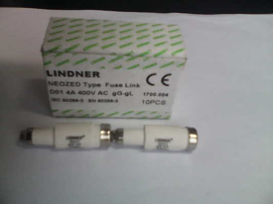 LINDNER NEOZED Typ Sicherungseinsatz D01 2A 400V 1700.002 gG/gL Sicherungen