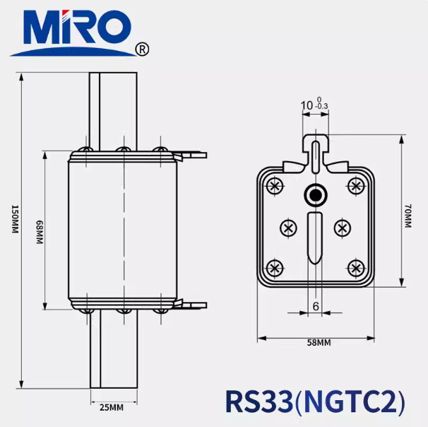 MRO RS33 NGTC2 690V 320A (6 Pieces)