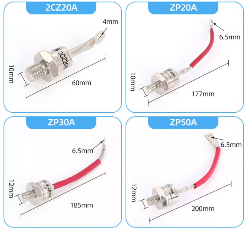 Thyristor control tube :  ZP400A 200-2000V (10 Pieces)