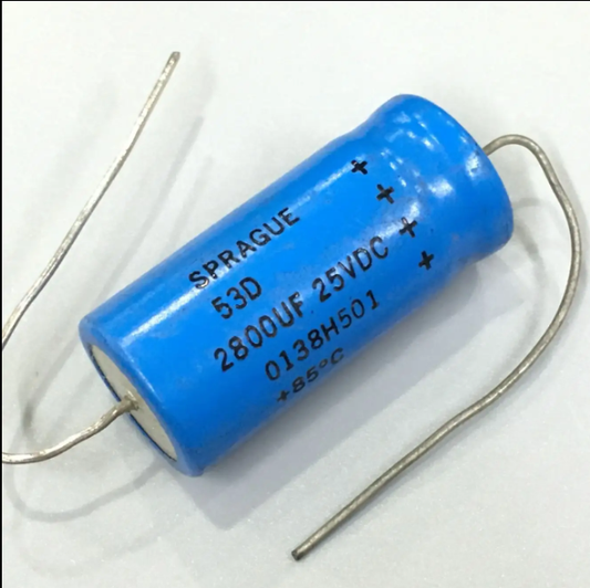 SPRAGUE 53D 2800UF 25V 20*42mm Capacitor (12Pieces)