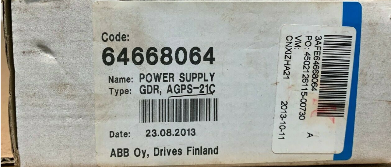 ABB AGPS-21C 64668064 Power Supply Board