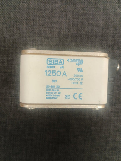 Fusibles Siba SQB3 1250A 690/700V 200KA 2068132