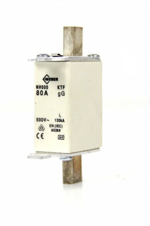 Weber NH000 KTF M 63A 500V gG Fuses (3 Pieces)